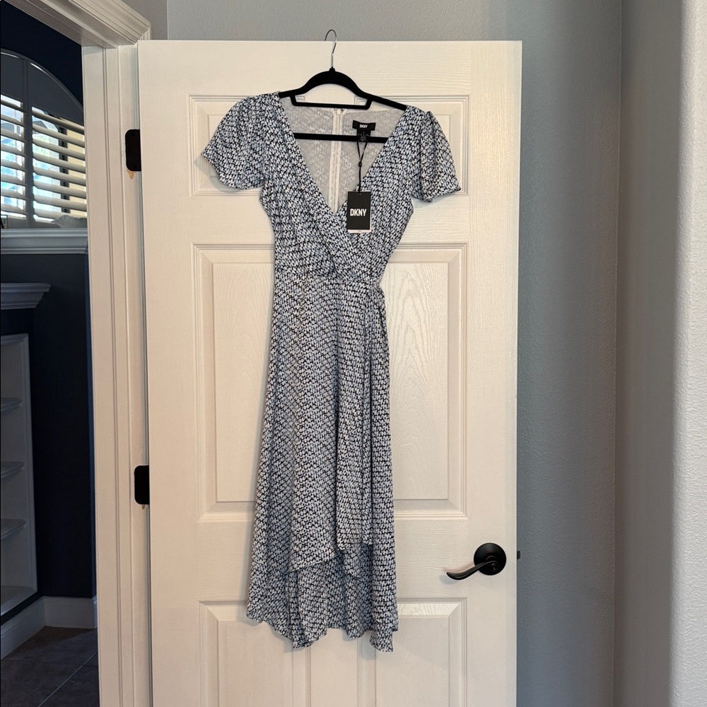 DKNY Black and White Maxi Dress